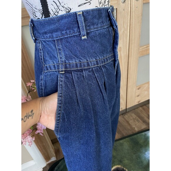 Vintage 1980's Lee Pleated Medium Washed High Waisted Jeans size 11M USA Hipster - Picture 8 of 10